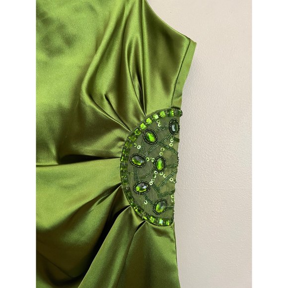 Y2k / Teeze Me / Satin / Rhinestone / Beaded Dress - Picture 2 of 5